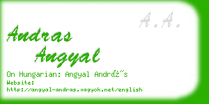 andras angyal business card